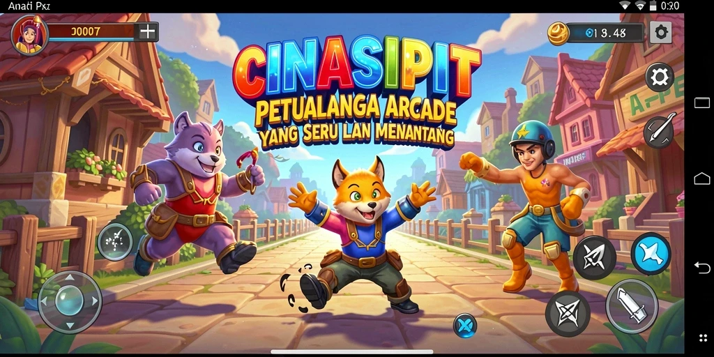 Tampilan gameplay CINASIPIT dengan aksi seru dan dinamis.