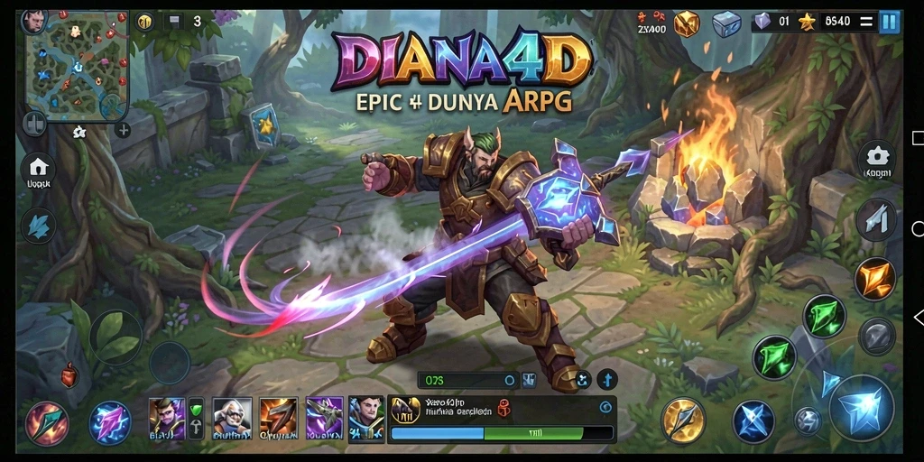 Tampilan gameplay menarik dari DIANA4D yang menggoda pemain.