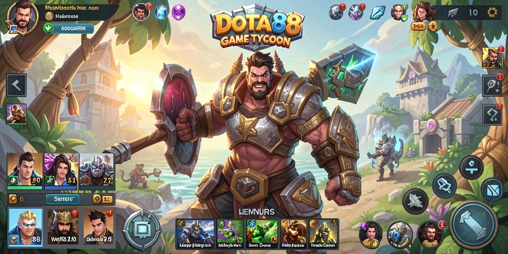 Tampilan gameplay DOTA88 yang menantang dan seru.