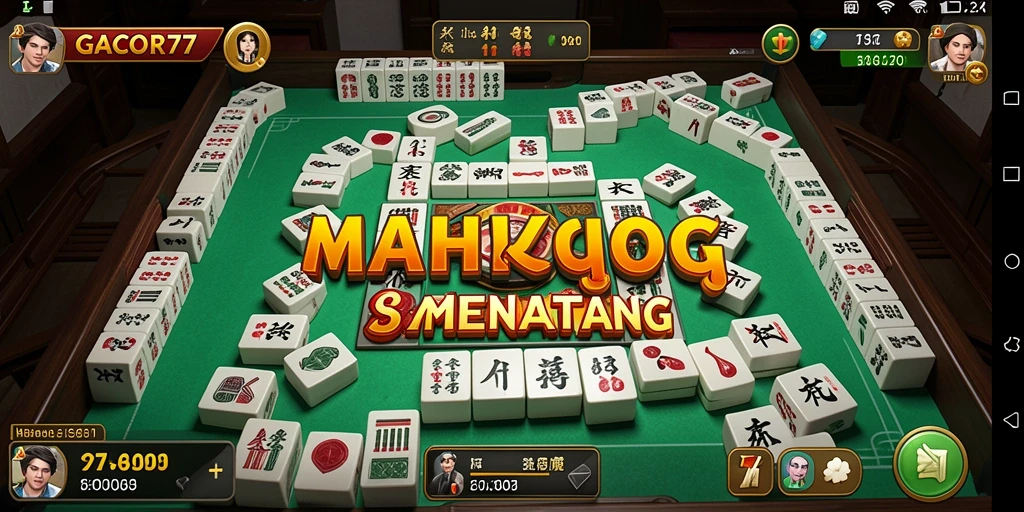 Tampilan gameplay seru dari GACOR77 dalam permainan Mahjong.