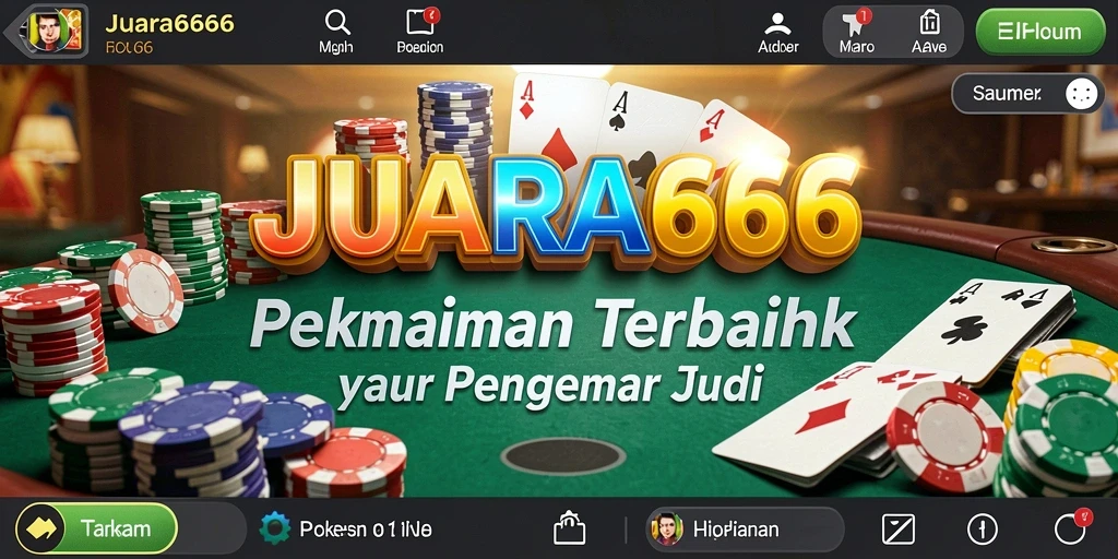Tampilan penuh aksi dari gameplay poker JUARA666 yang mendebarkan.
