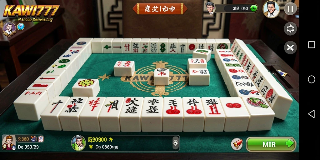 Tampilan gameplay Mahjong yang seru dan menarik di KAWI777.