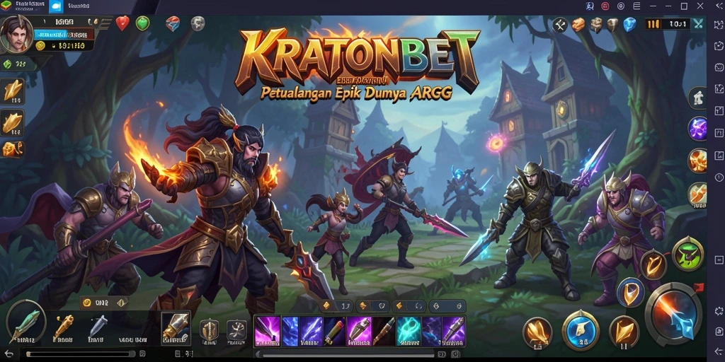 Tampilan menakjubkan dari pertempuran dalam game ARPG.