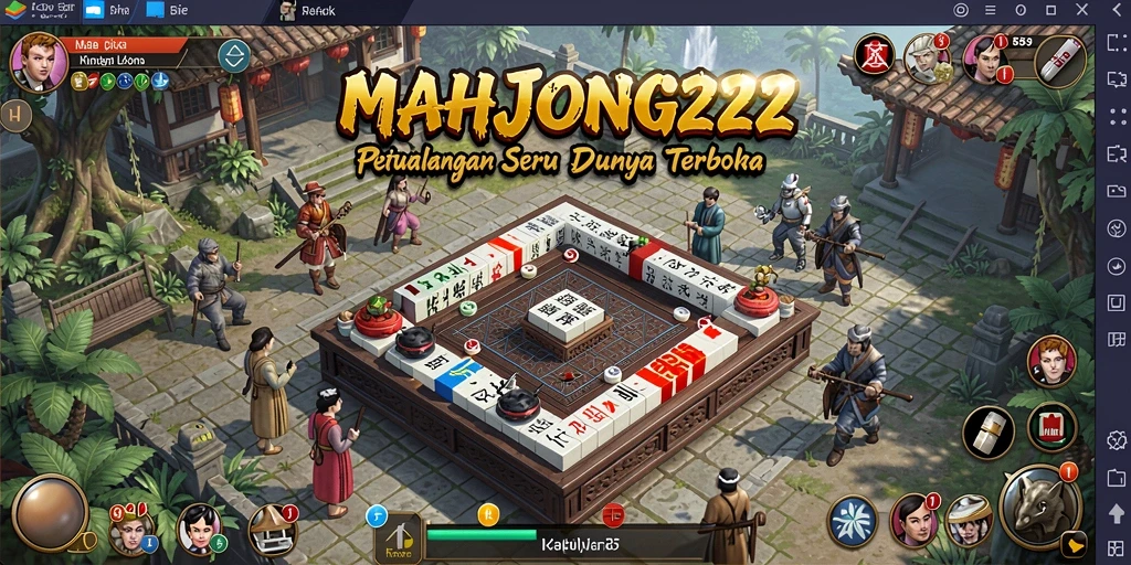 Tampilan gameplay seru MAHJONG222 dalam dunia terbuka.