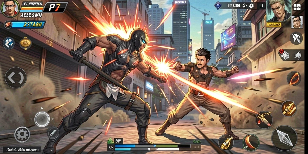 Gameplay seru dan intens di PP7 dengan karakter beragam.