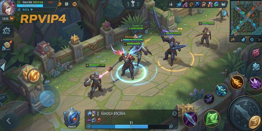 Gameplay seru dari RPVIP4 dengan karakter unik dan pertarungan intens.