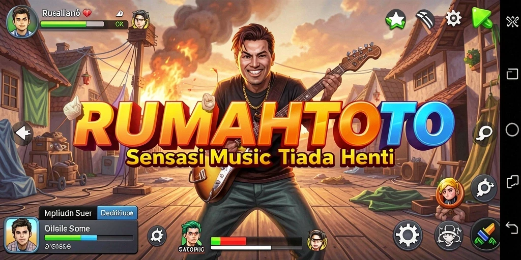 Screenshot RUMAHTOTO menampilkan antarmuka interaktif dalam memilih lagu.