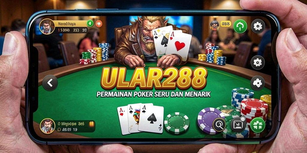 Tampilan menarik gameplay poker di ULAR288.