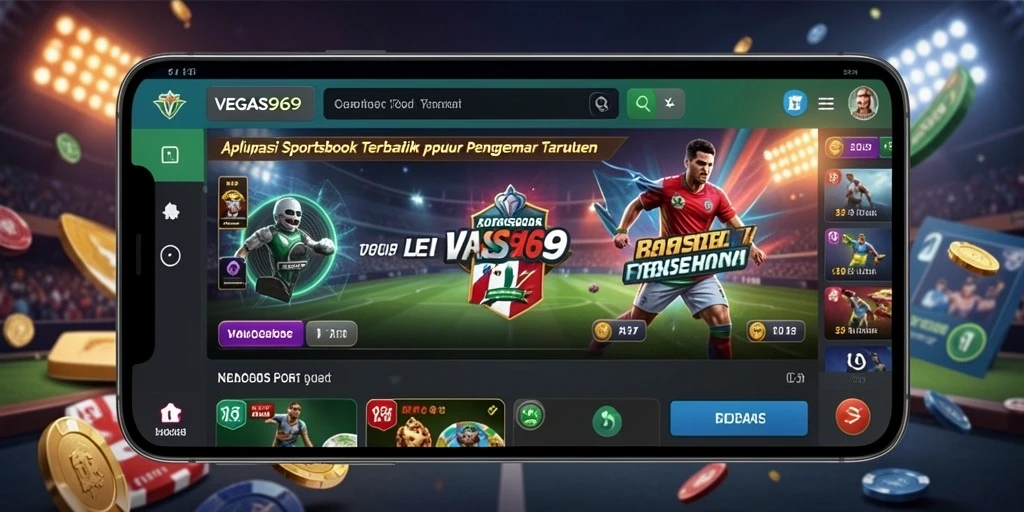 Tampilan antarmuka aplikasi VEGAS969 dengan berbagai pilihan taruhan.