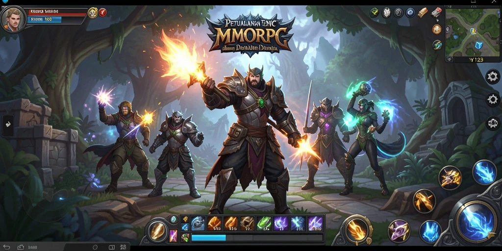 Gameplay seru dalam dunia MMORPG YY123 yang penuh petualangan.
